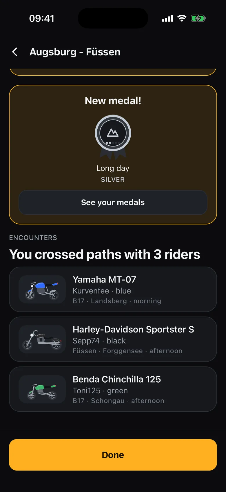 New medal and encounters